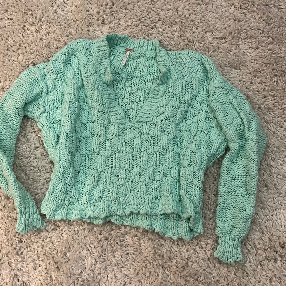 Free People Cropped Chunky Sweater